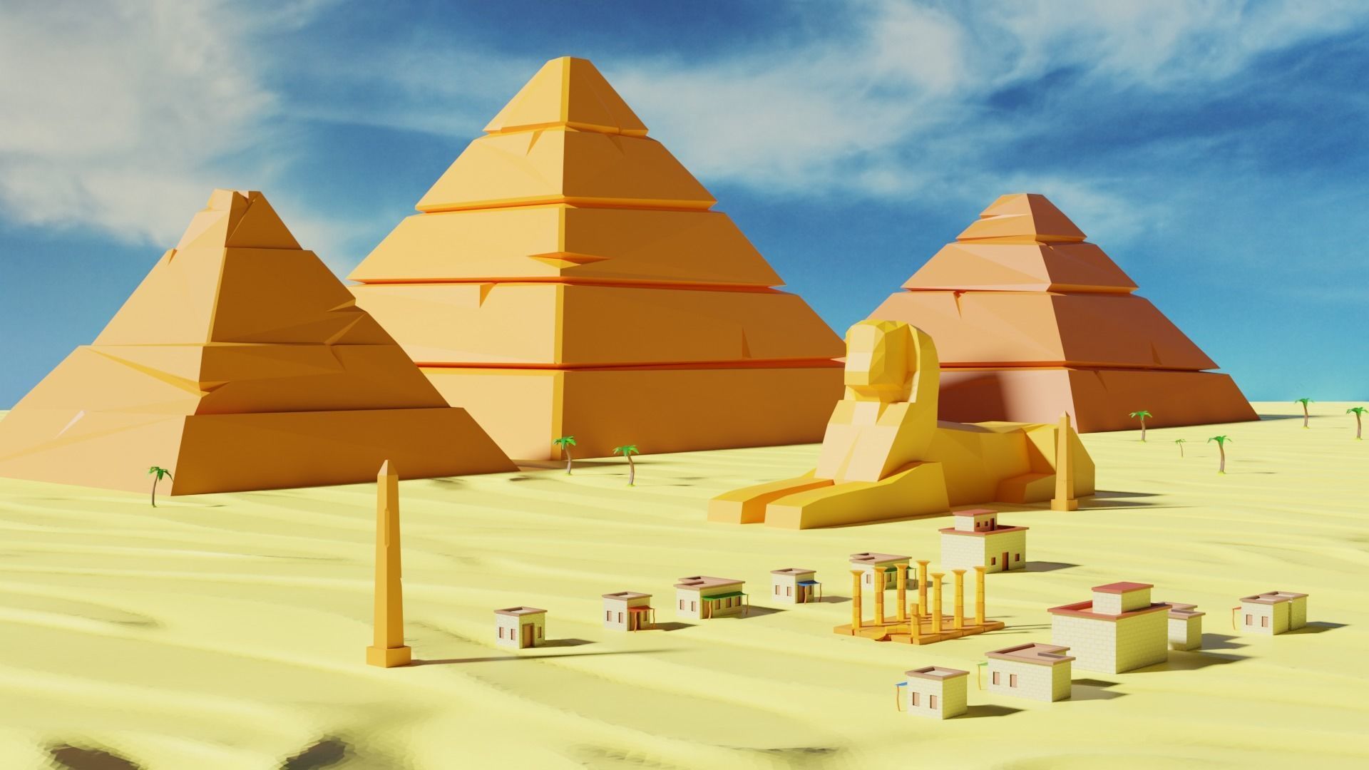 Low Poly Ancient Egypt Pack Low-poly 3D model_7
