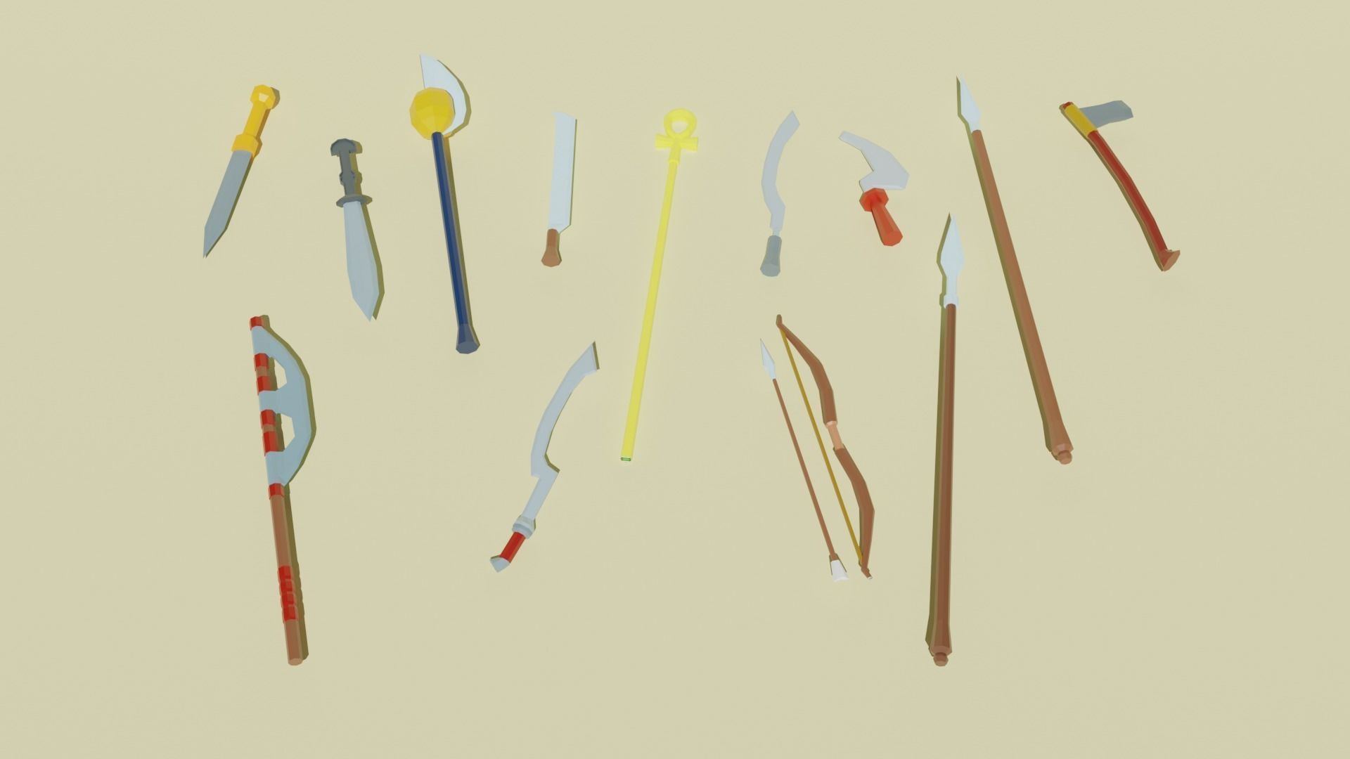 Low Poly Ancient Egypt Pack Low-poly 3D model_8