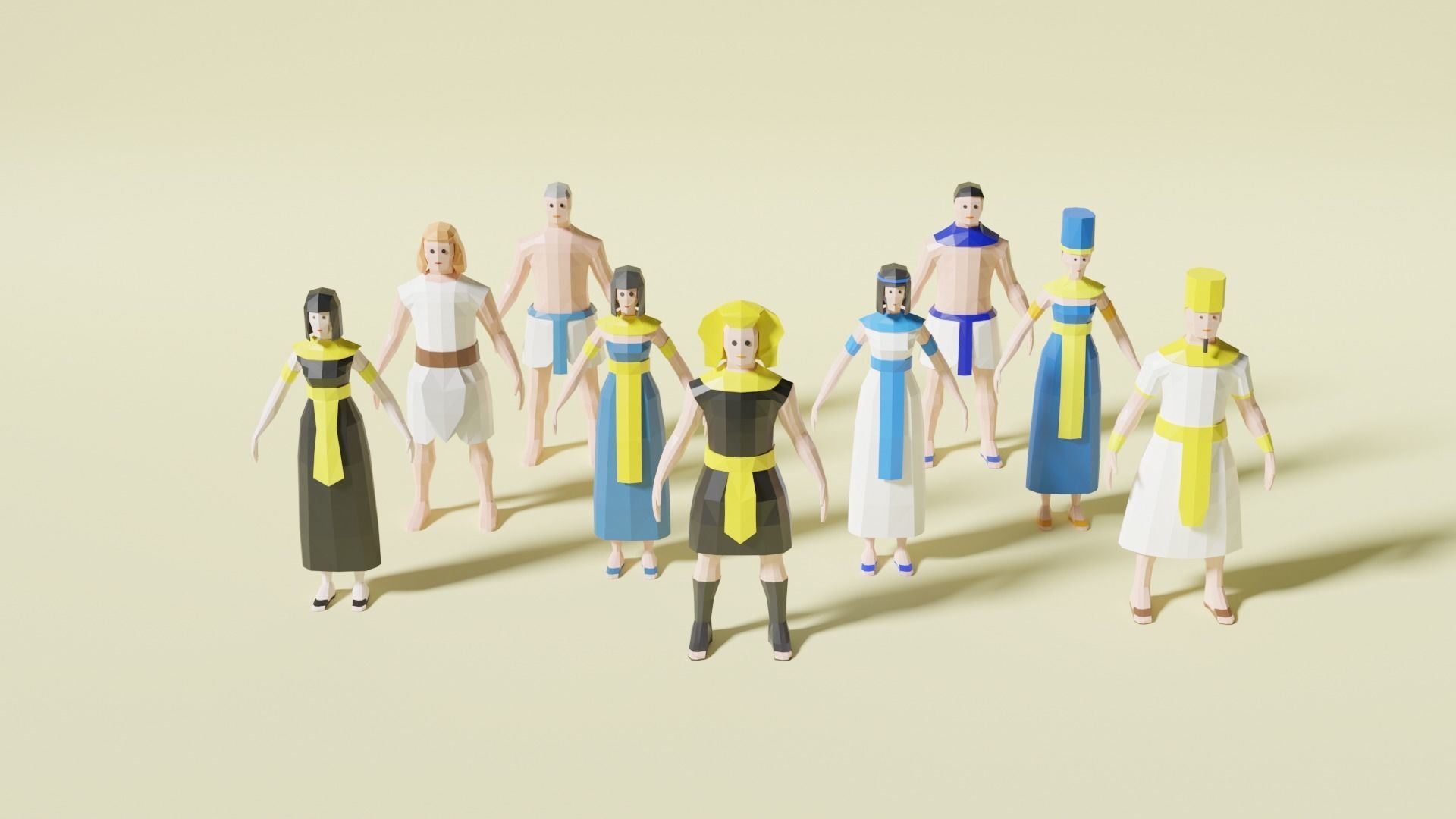 Low Poly Ancient Egypt Pack Low-poly 3D model_4