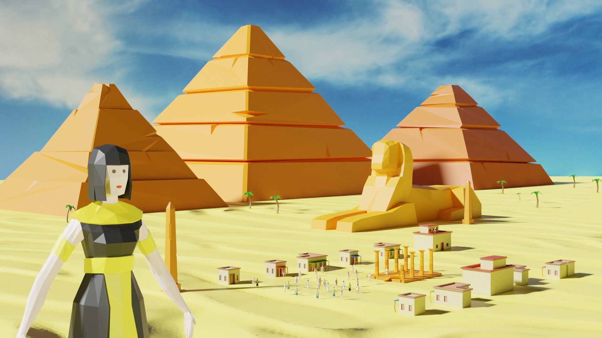 Low Poly Ancient Egypt Pack Low-poly 3D model_6