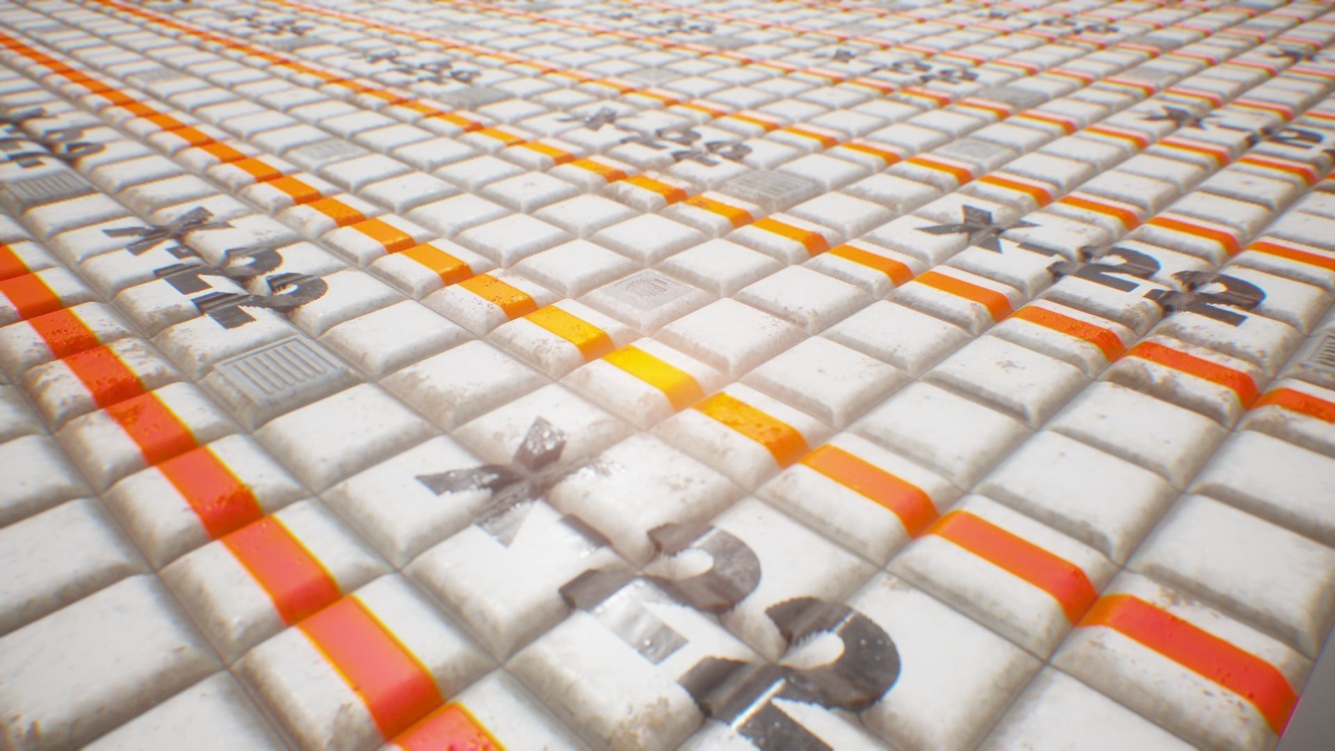 PBR Seamless Sci-Fi Texture 12 Low-poly 3D model_1