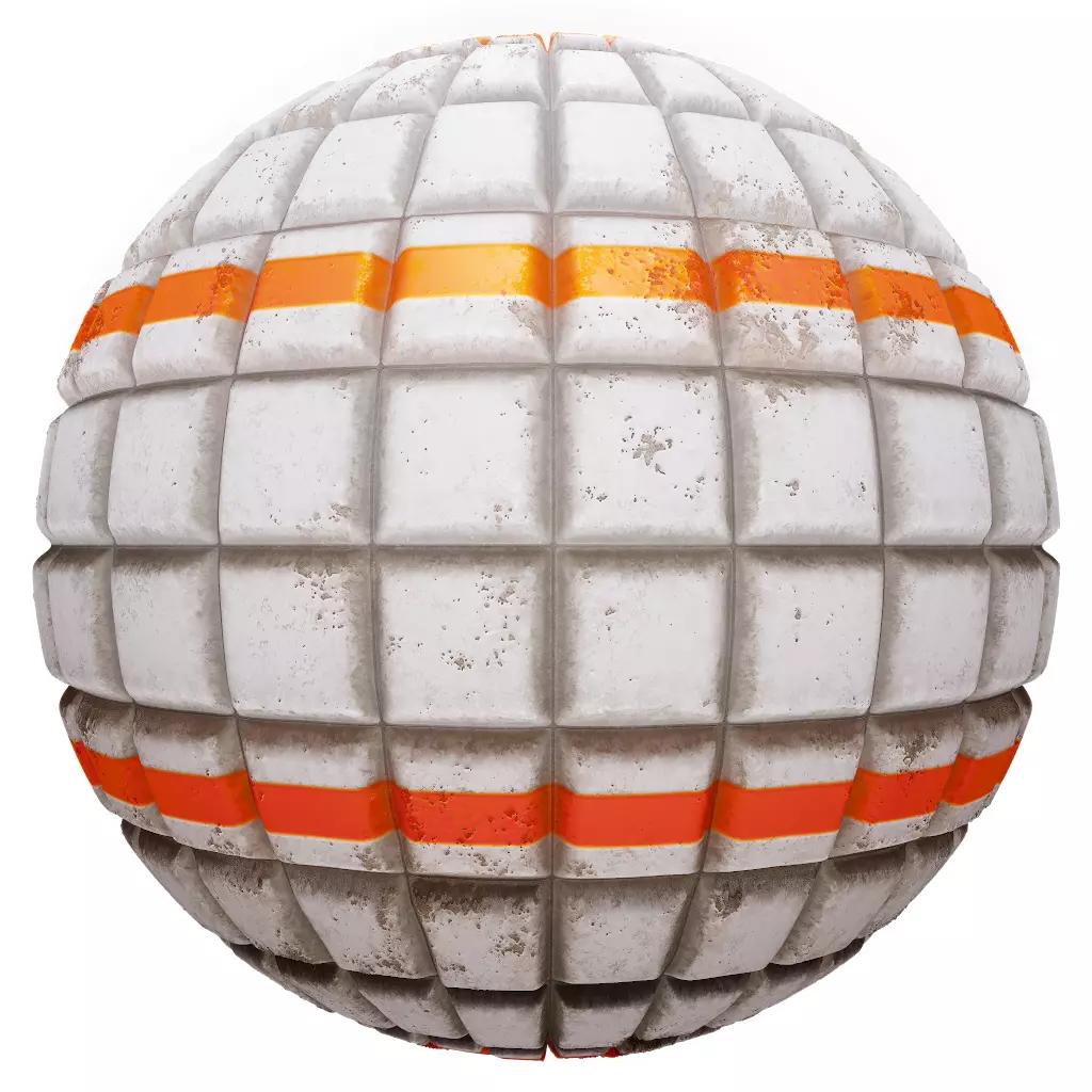 PBR Seamless Sci-Fi Texture 13 Low-poly 3D model_0