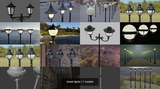 street lights 3D Model Collection