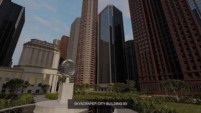 CITY SCENE SET WITH DEMO FILE AND ALL THE ASSET 3D Model Pack 4