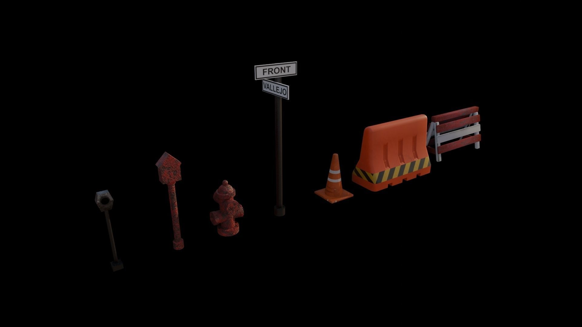 CITY SCENE SET WITH DEMO FILE AND ALL THE ASSET 3D Model Collection_87