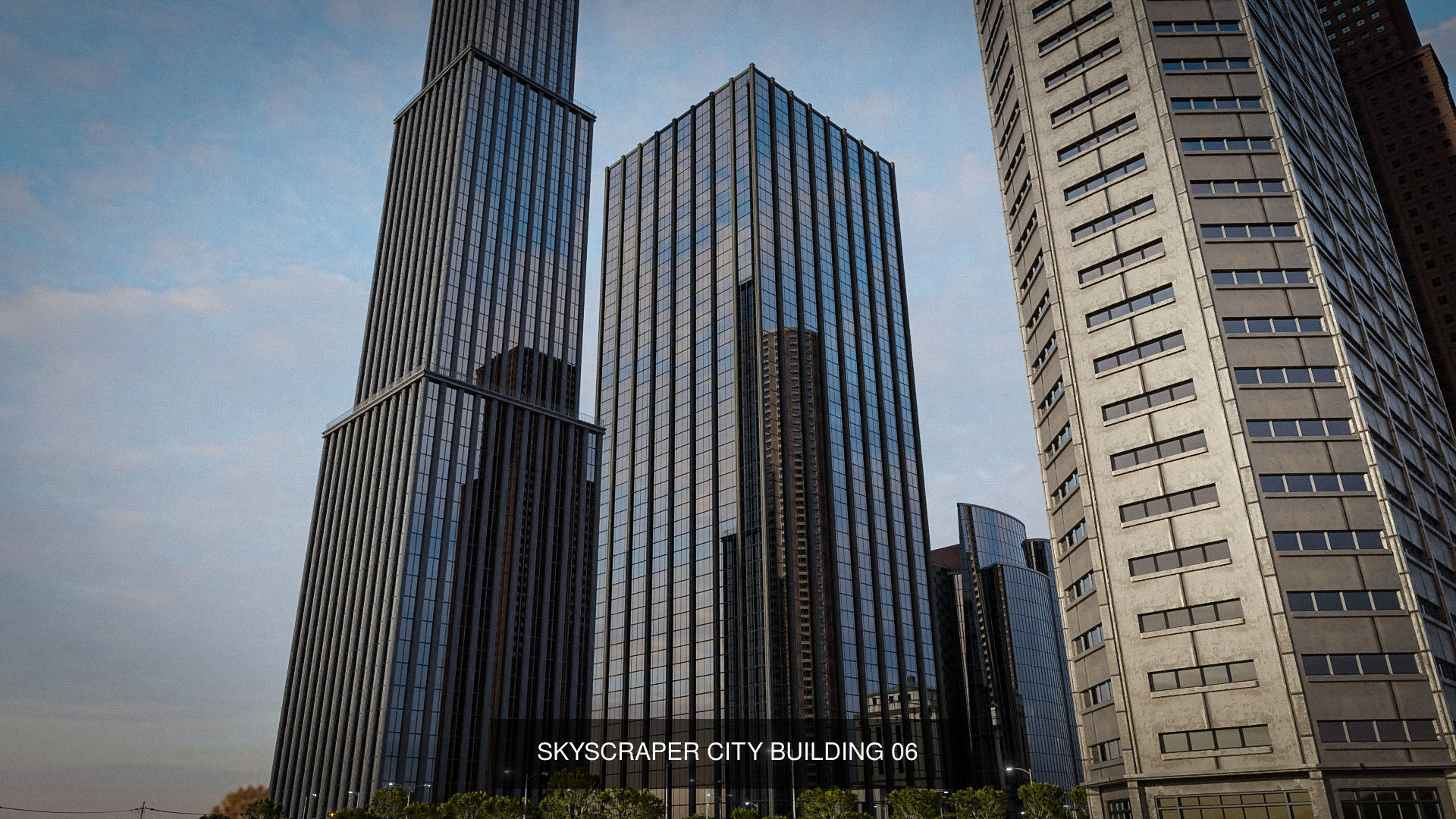 CITY SCENE SET WITH DEMO FILE AND ALL THE ASSET 3D Model Collection_7