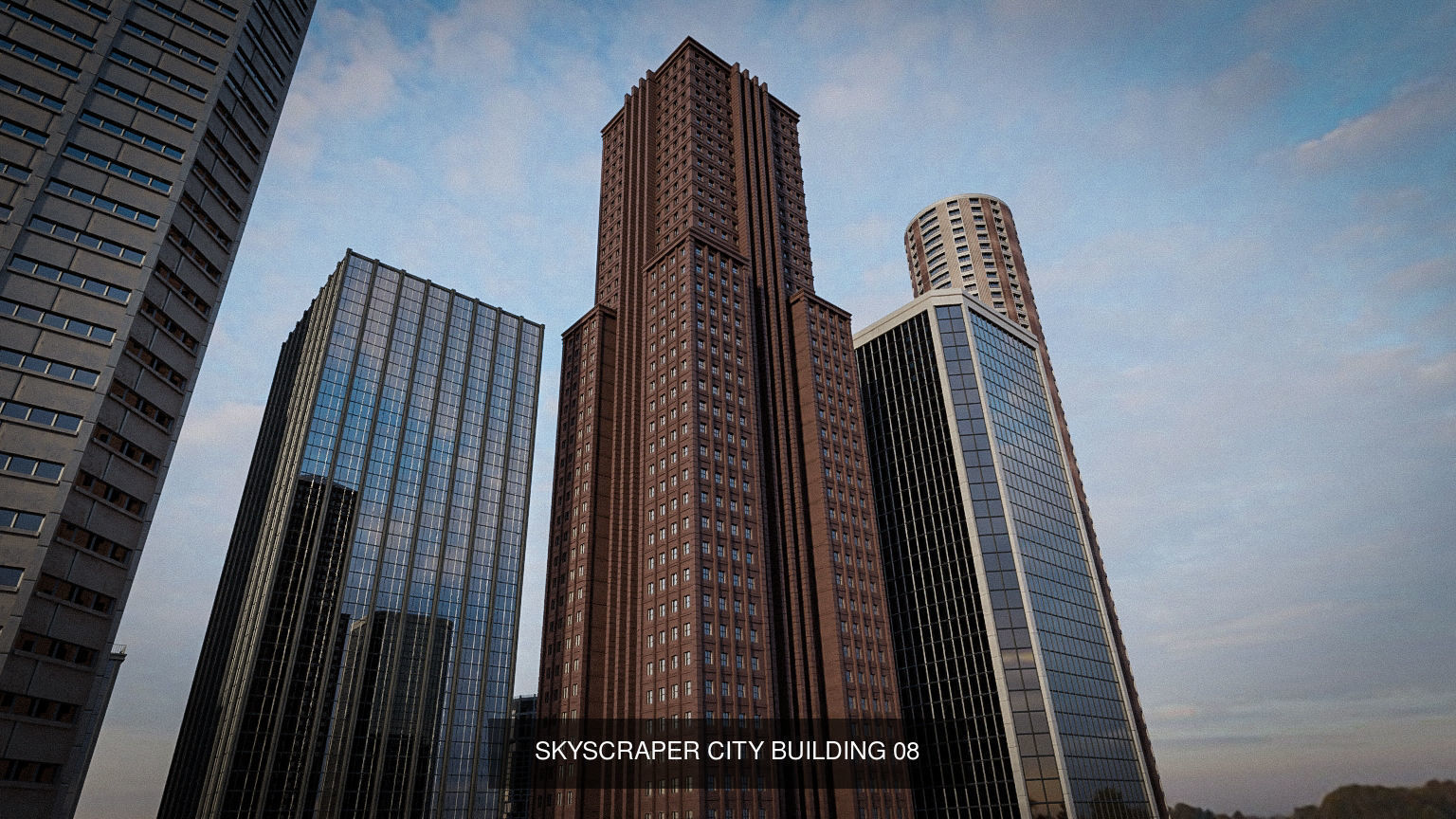 CITY SCENE SET WITH DEMO FILE AND ALL THE ASSET 3D Model Collection_9