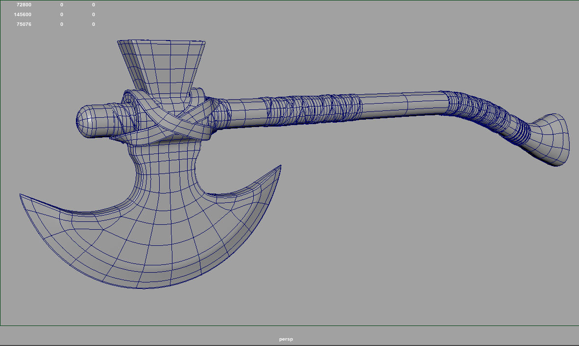 dirilis ertugrul ghazi Axe 3D model_4