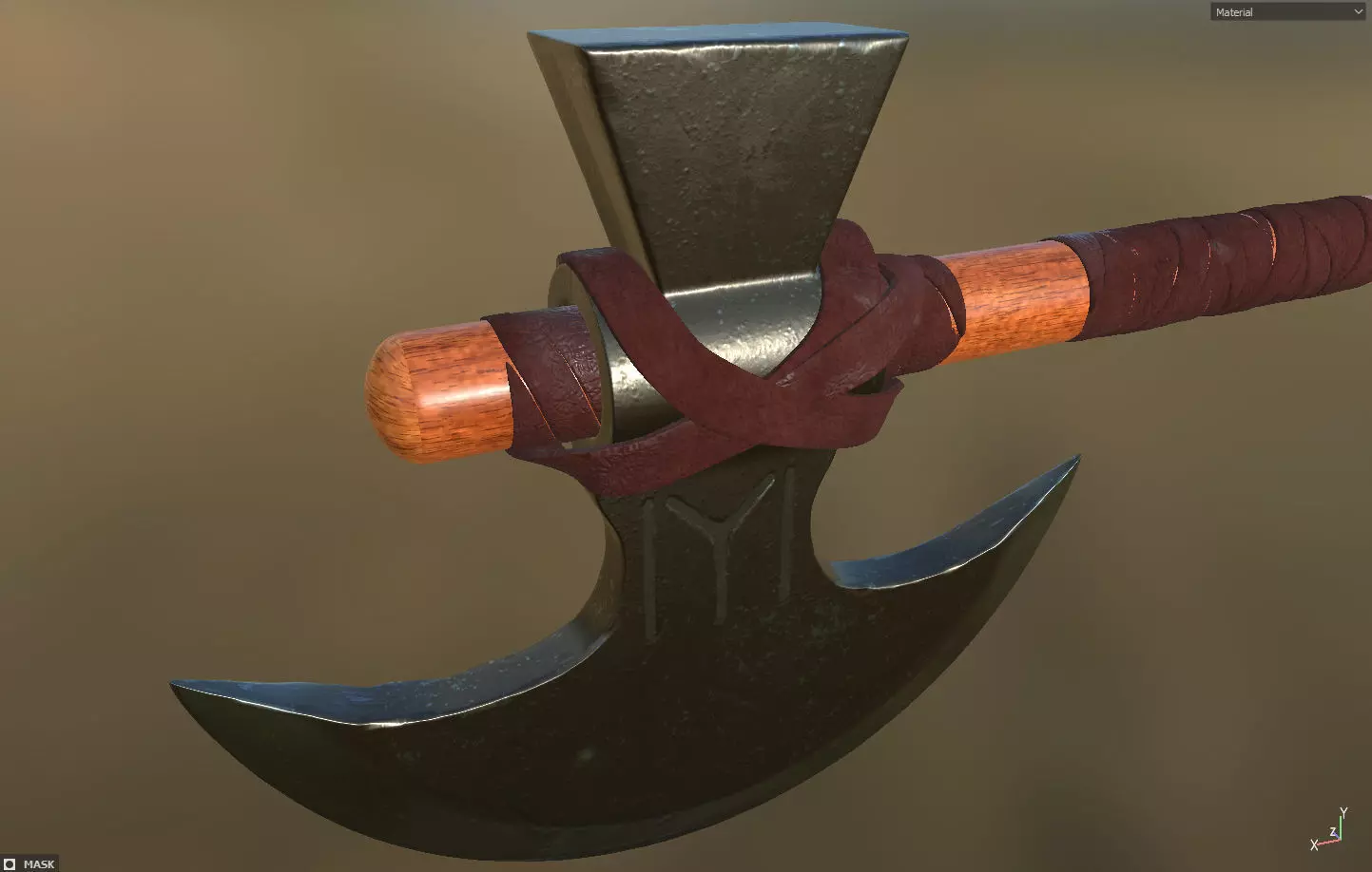 dirilis ertugrul ghazi Axe 3D model_0