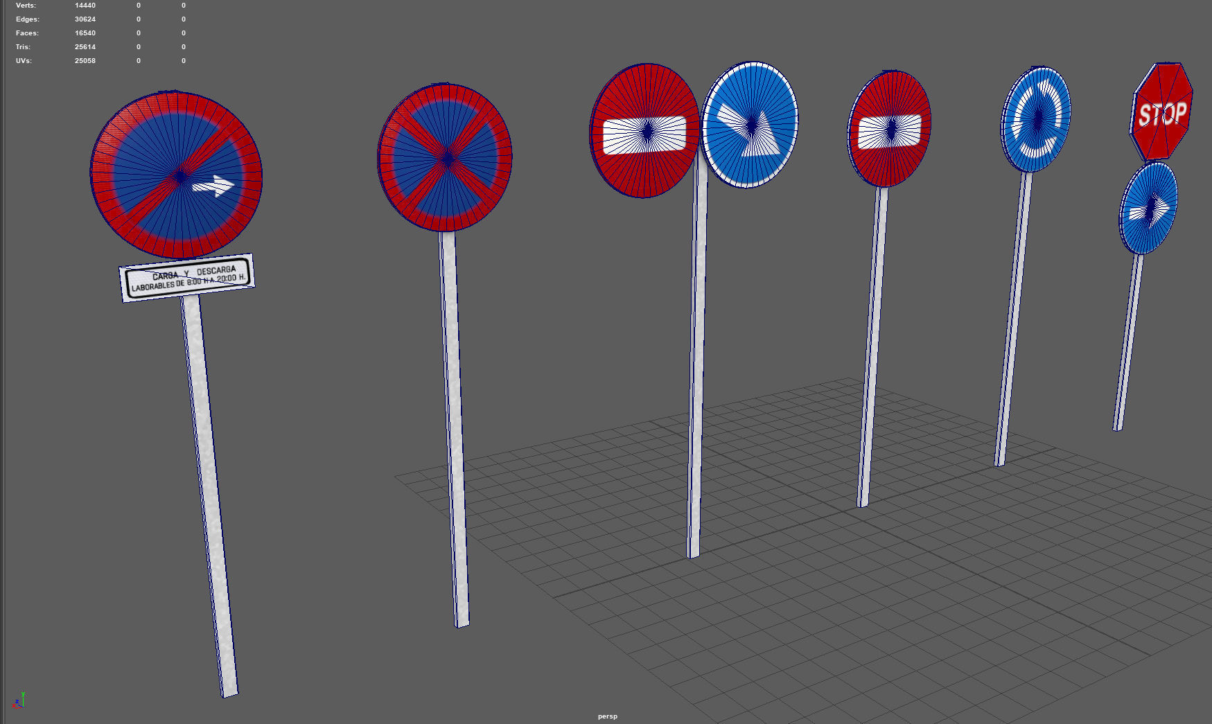 TRAFFIC SIGNALS Low-poly 3D model_10