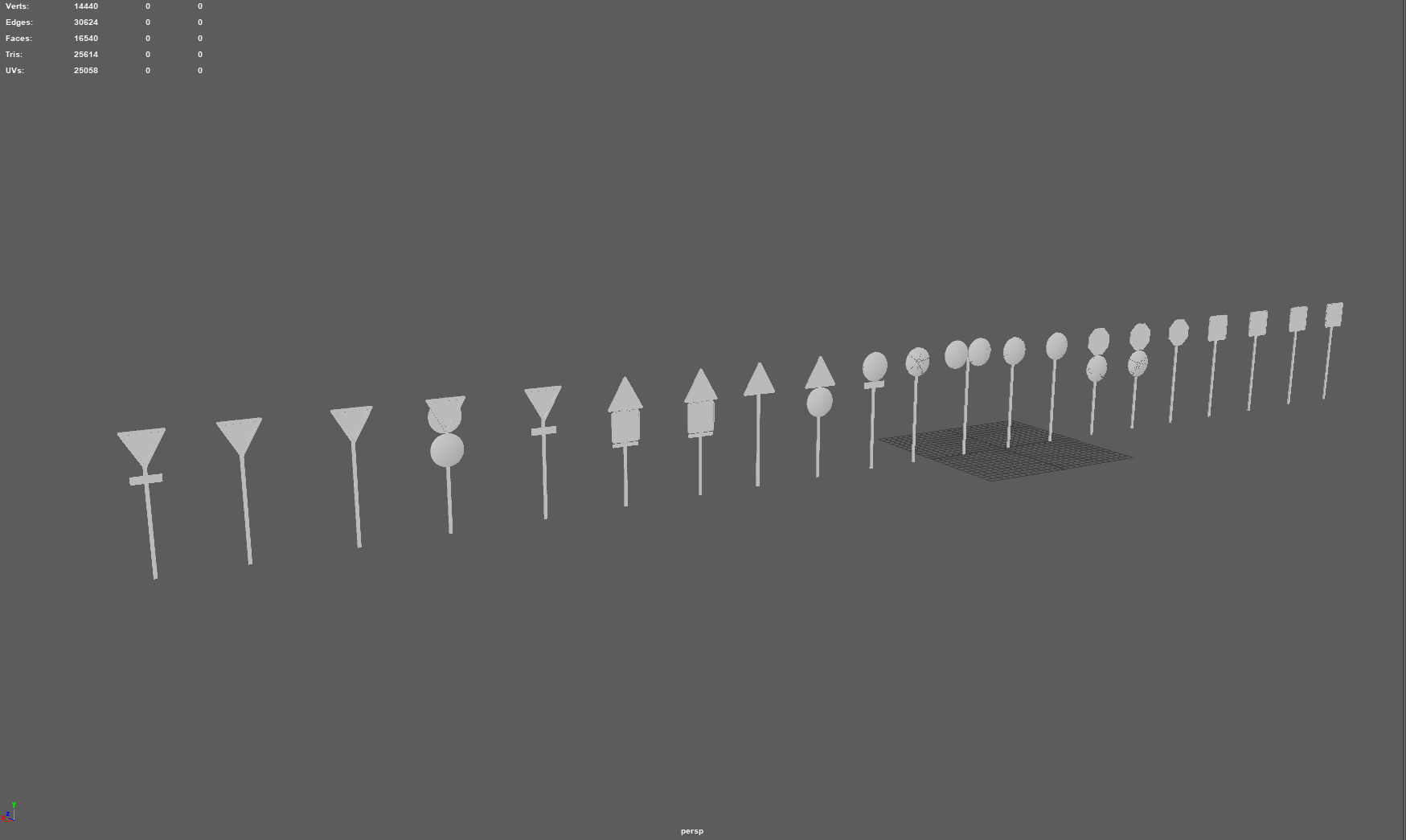 TRAFFIC SIGNALS Low-poly 3D model_6