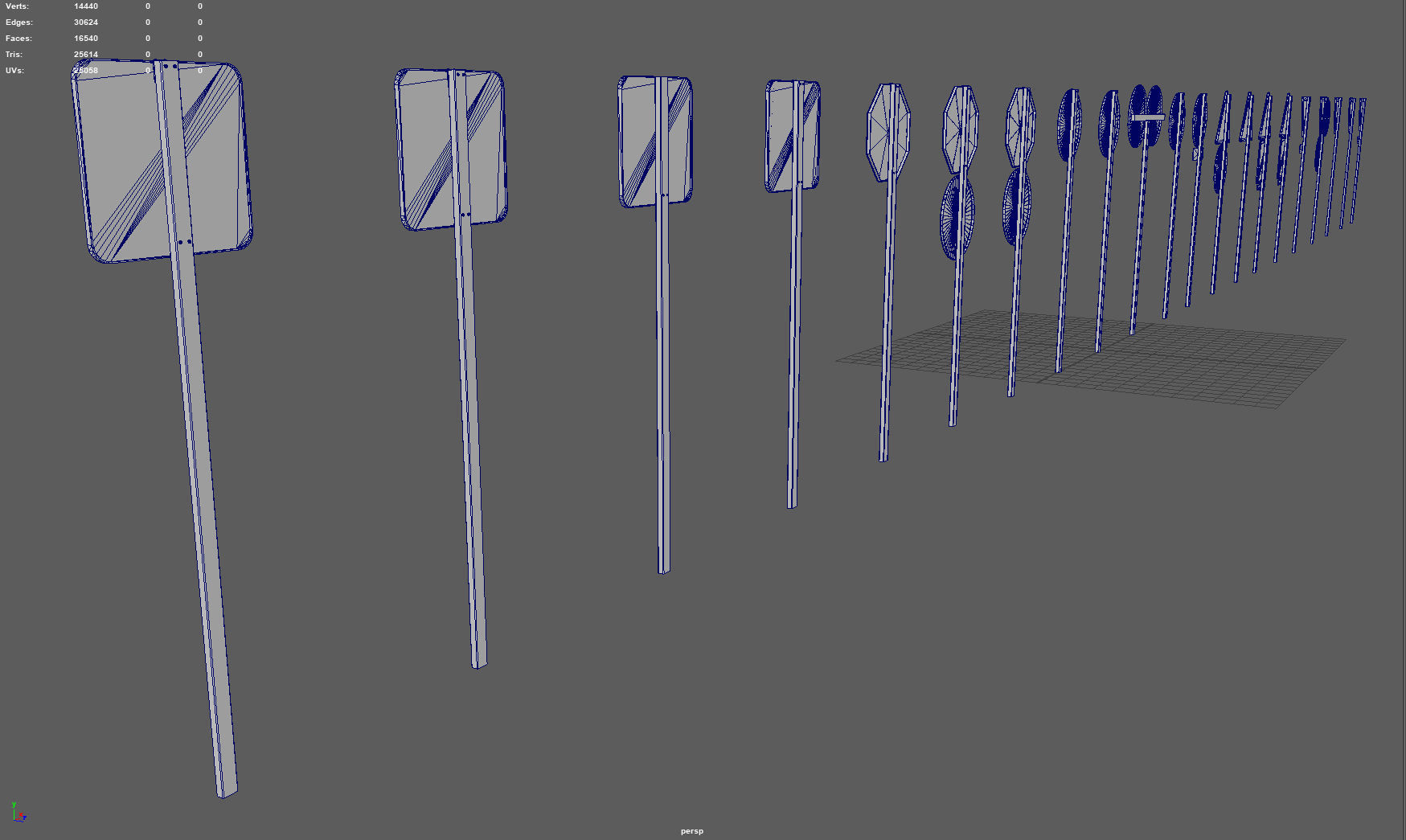 TRAFFIC SIGNALS Low-poly 3D model_9