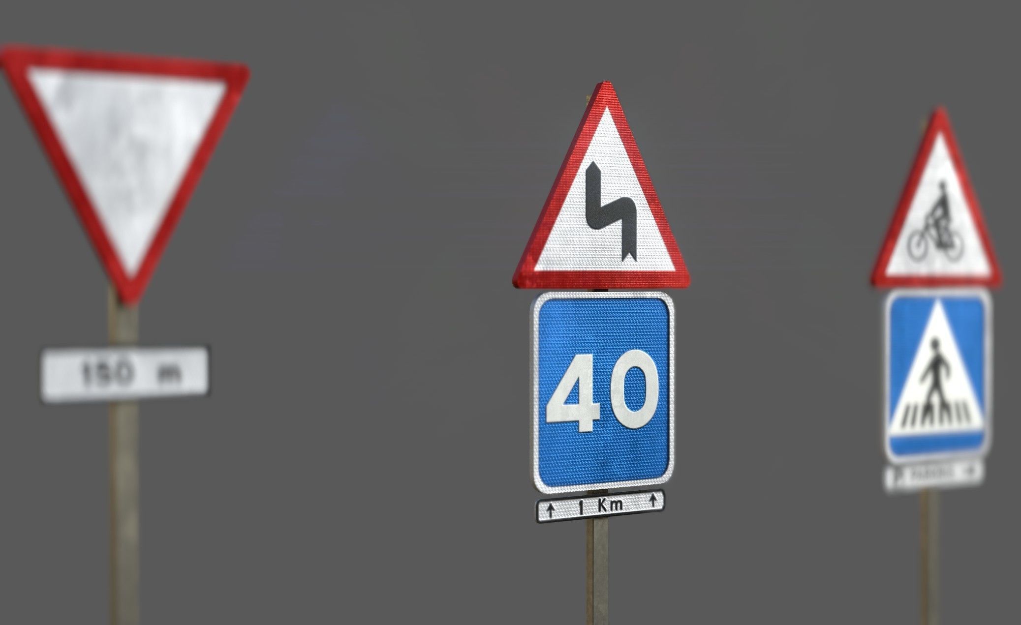 TRAFFIC SIGNALS Low-poly 3D model_2