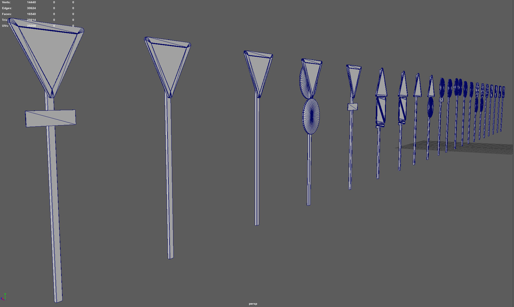 TRAFFIC SIGNALS Low-poly 3D model_8