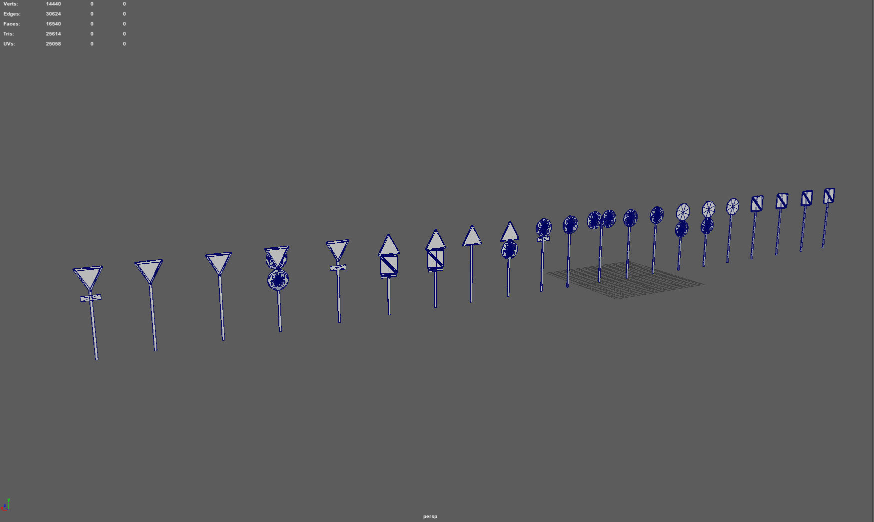 TRAFFIC SIGNALS Low-poly 3D model_7