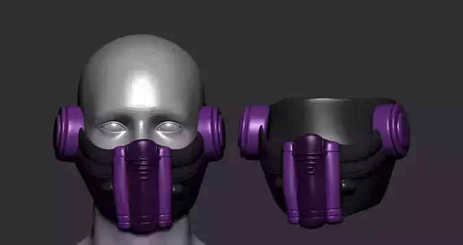 helmet high poly sculpt 3d printable 