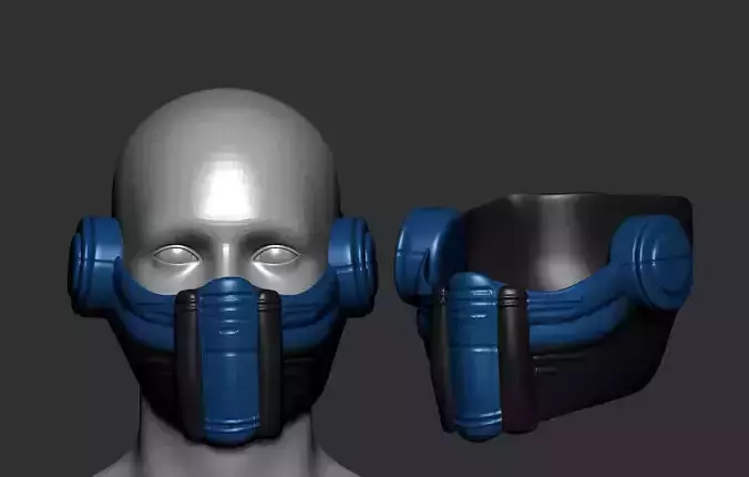 helmet high poly sculpt 3d printable 