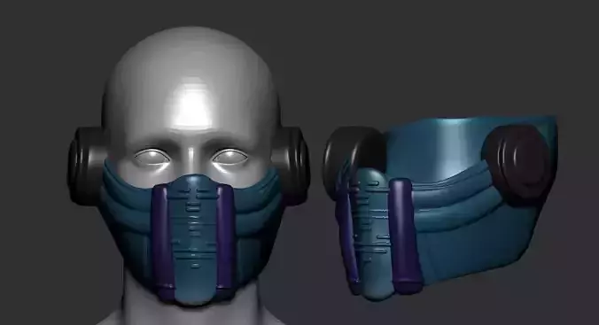 helmet high poly sculpt 3d printable 