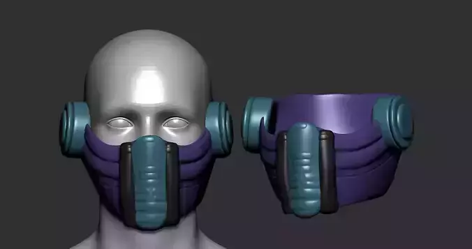 helmet high poly sculpt 3d printable 