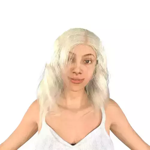 Game Ready Realistic Human Character Girl Annika Low-poly 3D model