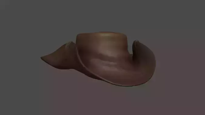 Folded Pirate Hat - Character Costume Low-poly 3D model