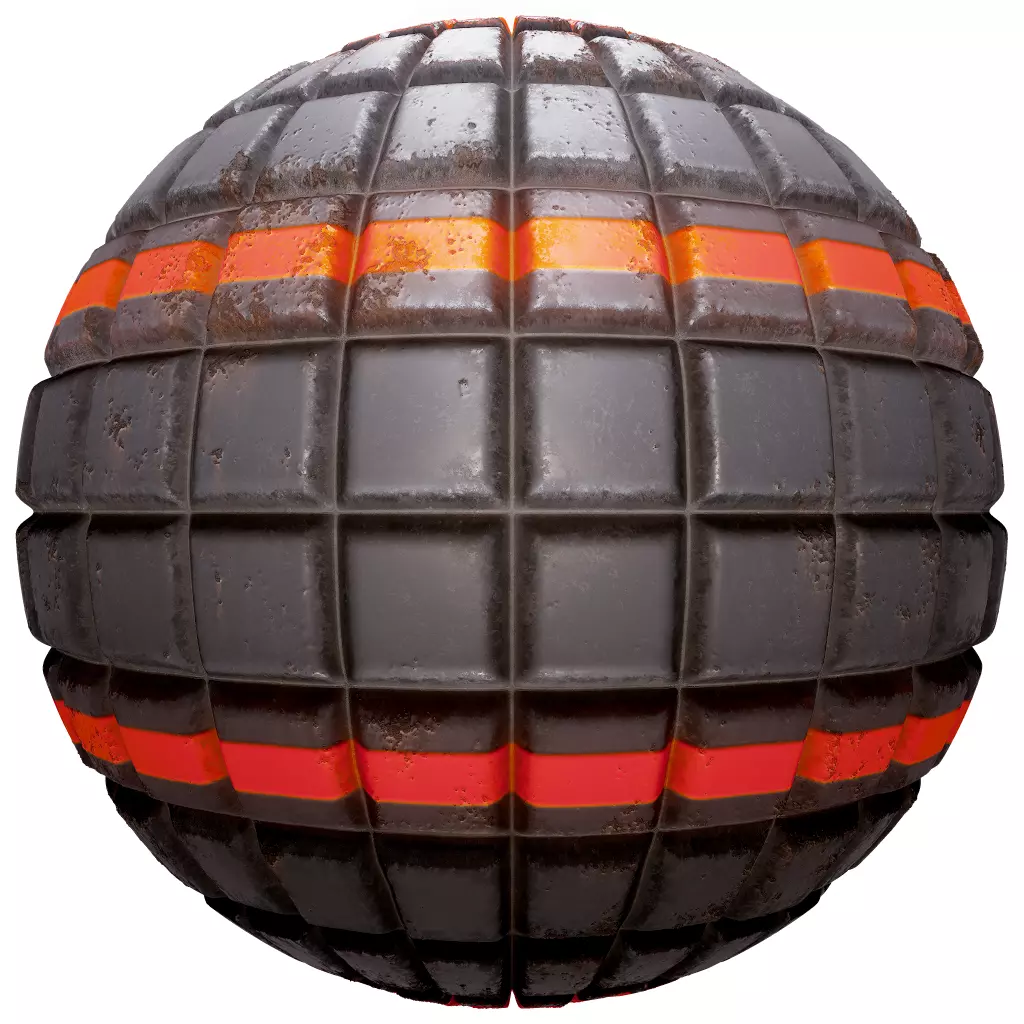 PBR Seamless Sci-Fi Texture 19 Low-poly 3D model_0