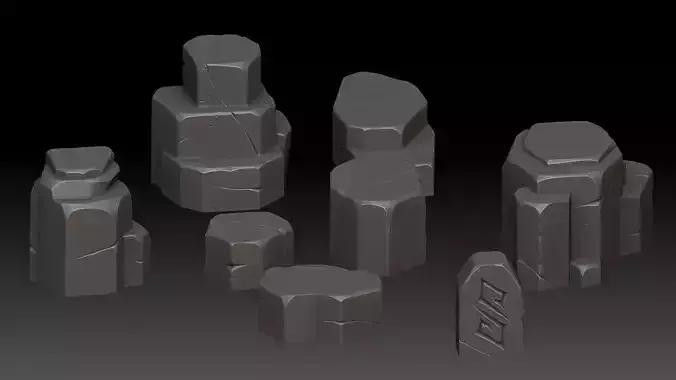 Stylized stone desert