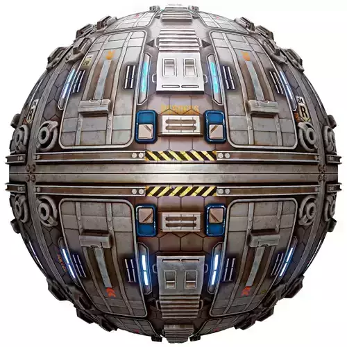 PBR Seamless Sci-Fi Texture 22 Low-poly 3D model