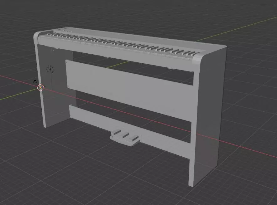 Digital Piano 3D Model 3D print model