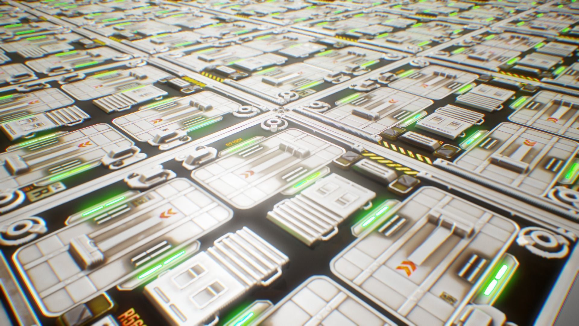 PBR Seamless Sci-Fi Texture 23 Low-poly 3D model_1