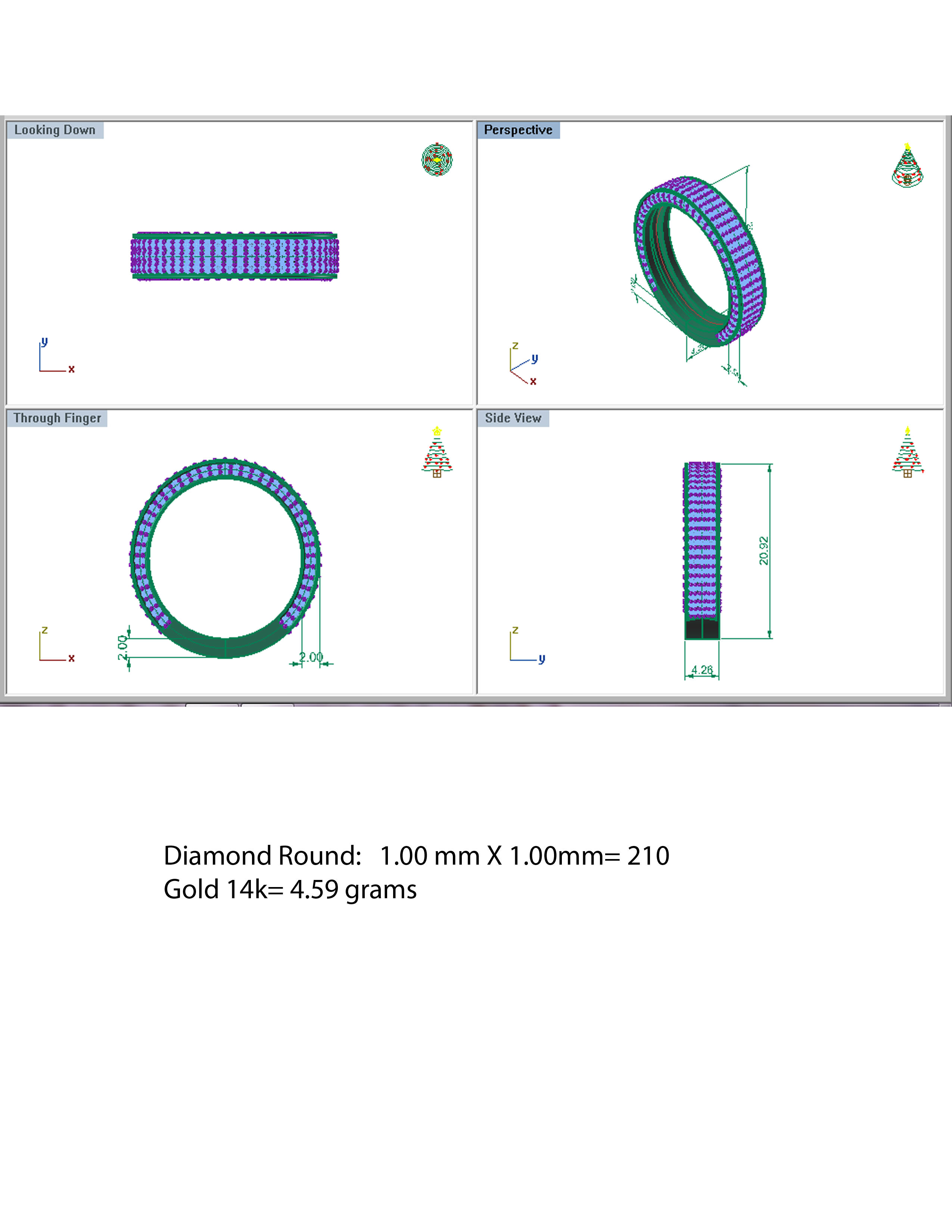 C3D Diamond Ring 003 3D print model_4