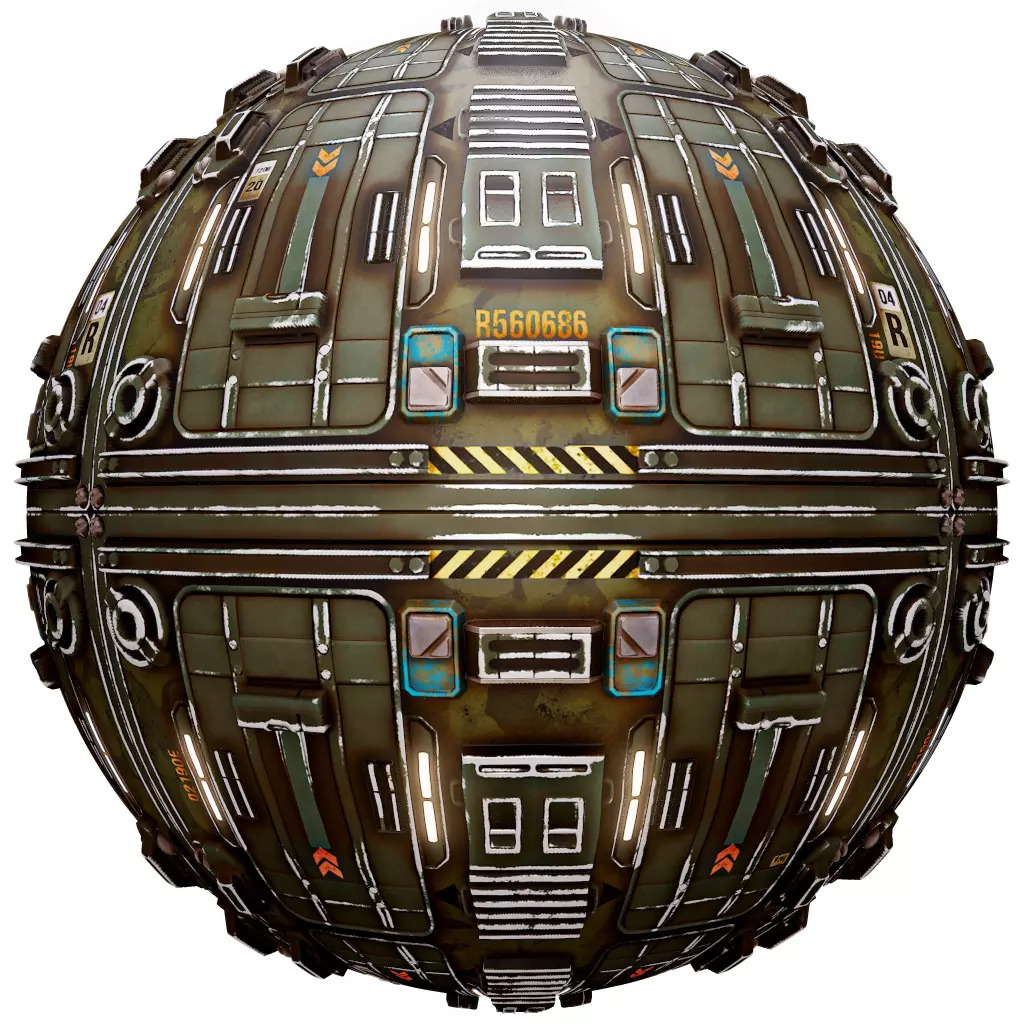 PBR Seamless Sci-Fi Texture 24 Low-poly 3D model