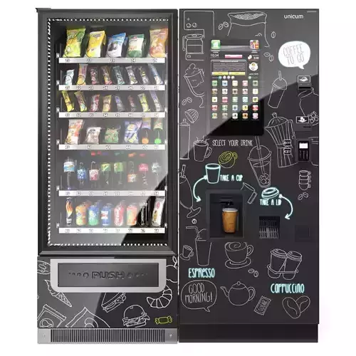 Rosso TO GO coffee machine with additional Foodbox 3D model