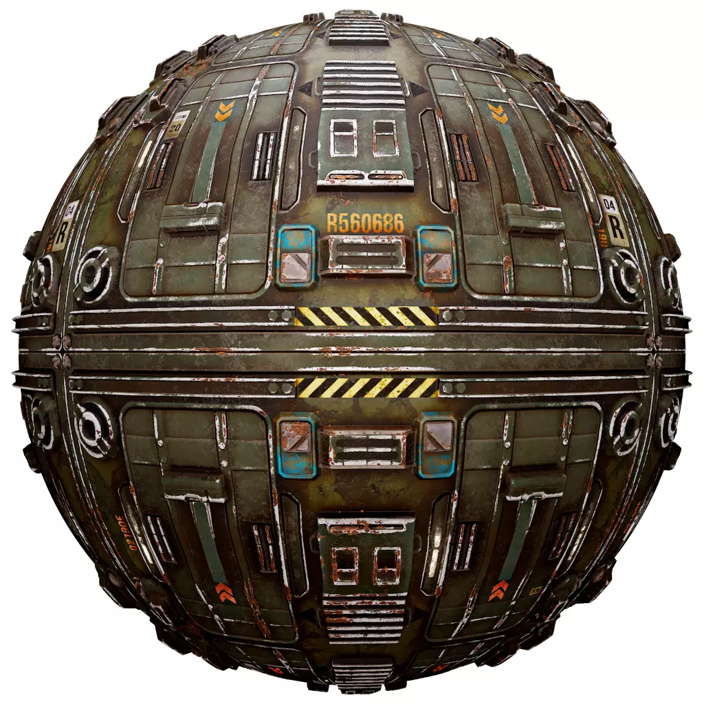 PBR Seamless Sci-Fi Texture 27 Low-poly 3D model_0