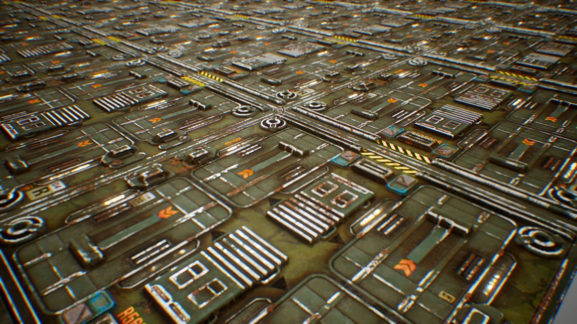 PBR Seamless Sci-Fi Texture 27 Low-poly 3D model_1