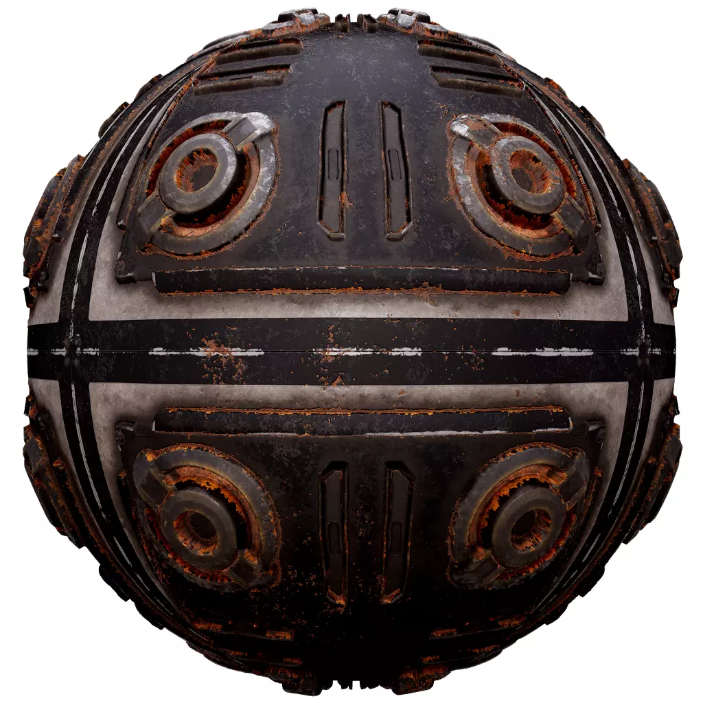 PBR Seamless Sci-Fi Texture 28 Low-poly 3D model_0