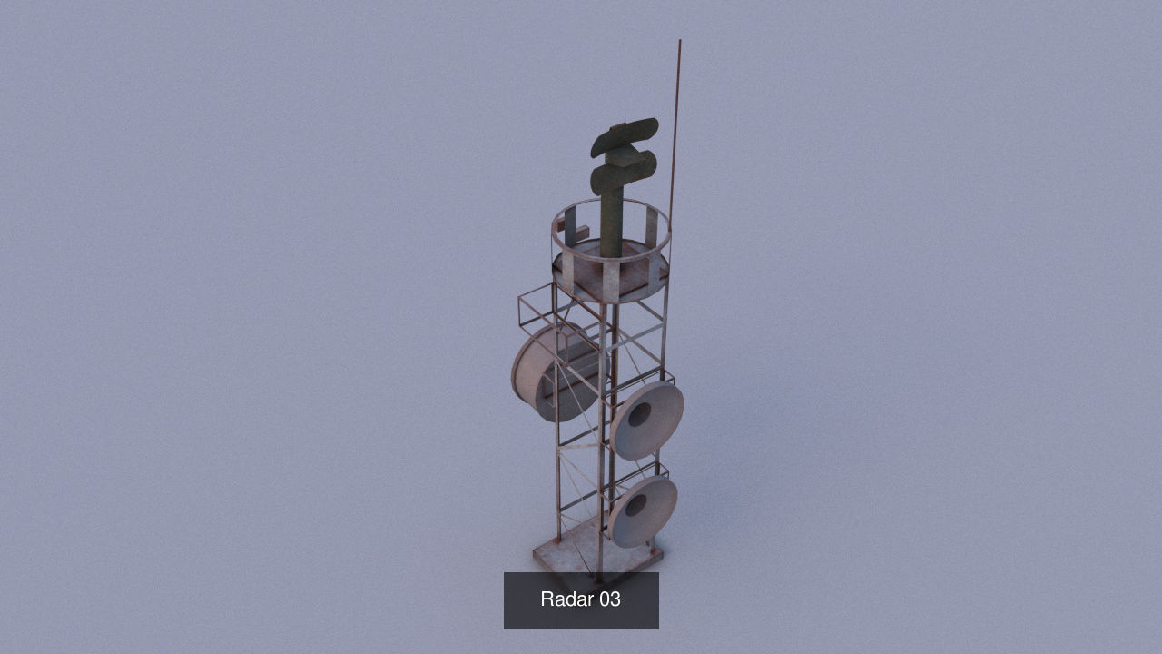 Radar Set radio tower 3D Model Collection_1