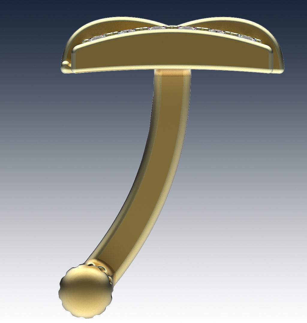 Cufflinks Buckle In Gems 3D print model_8