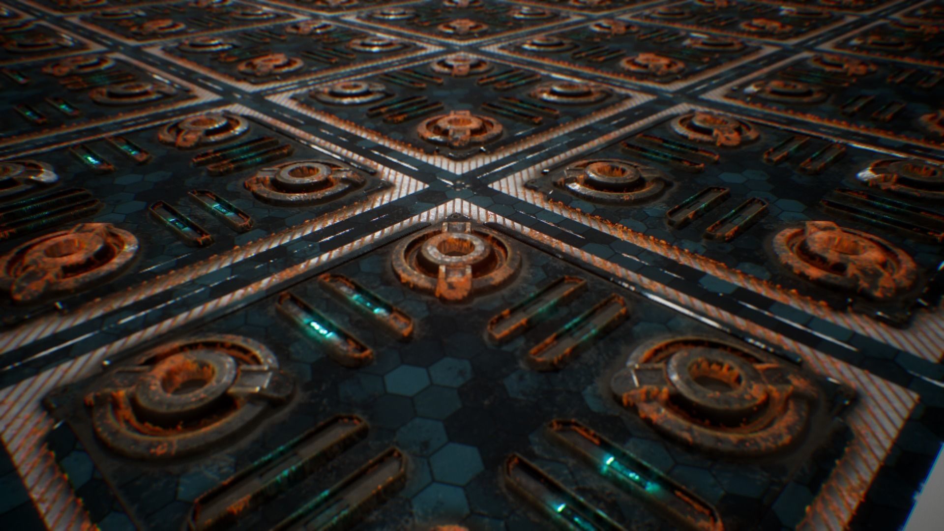 PBR Seamless Sci-Fi Texture 29 Low-poly 3D model_1