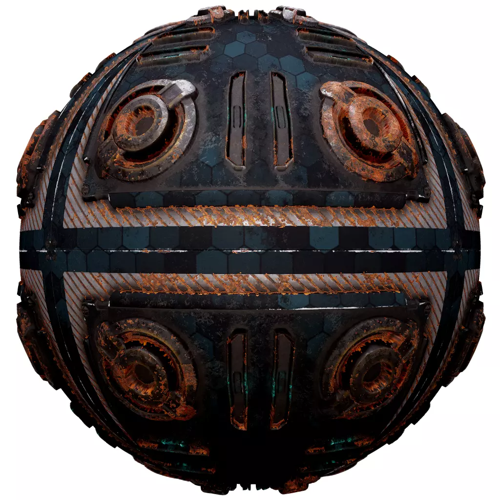 PBR Seamless Sci-Fi Texture 29 Low-poly 3D model_0