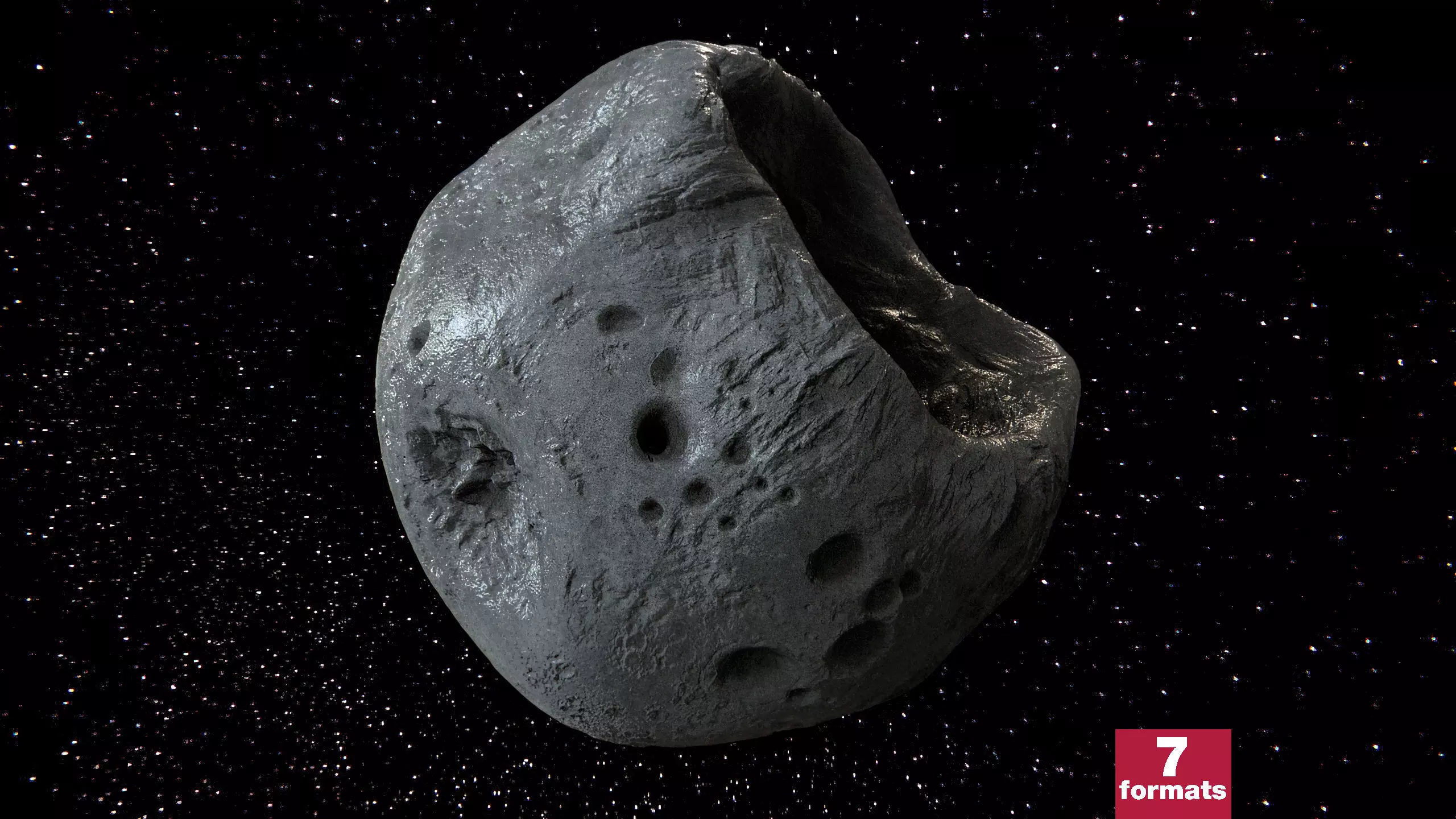 Detailed asteroid high-poly 3D model_0