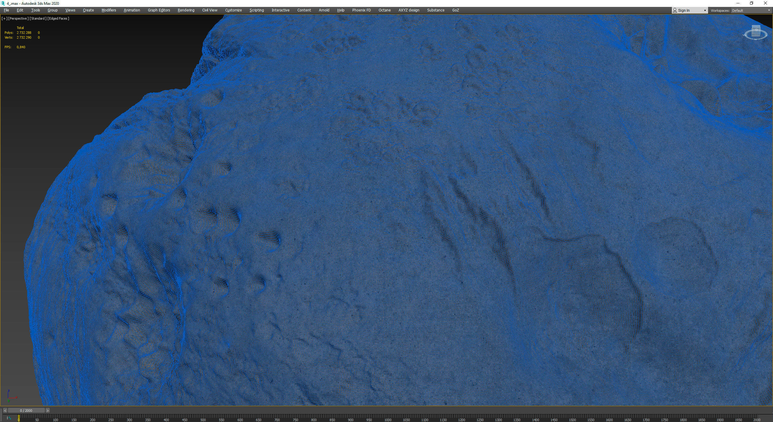 Detailed asteroid high-poly 3D model_14