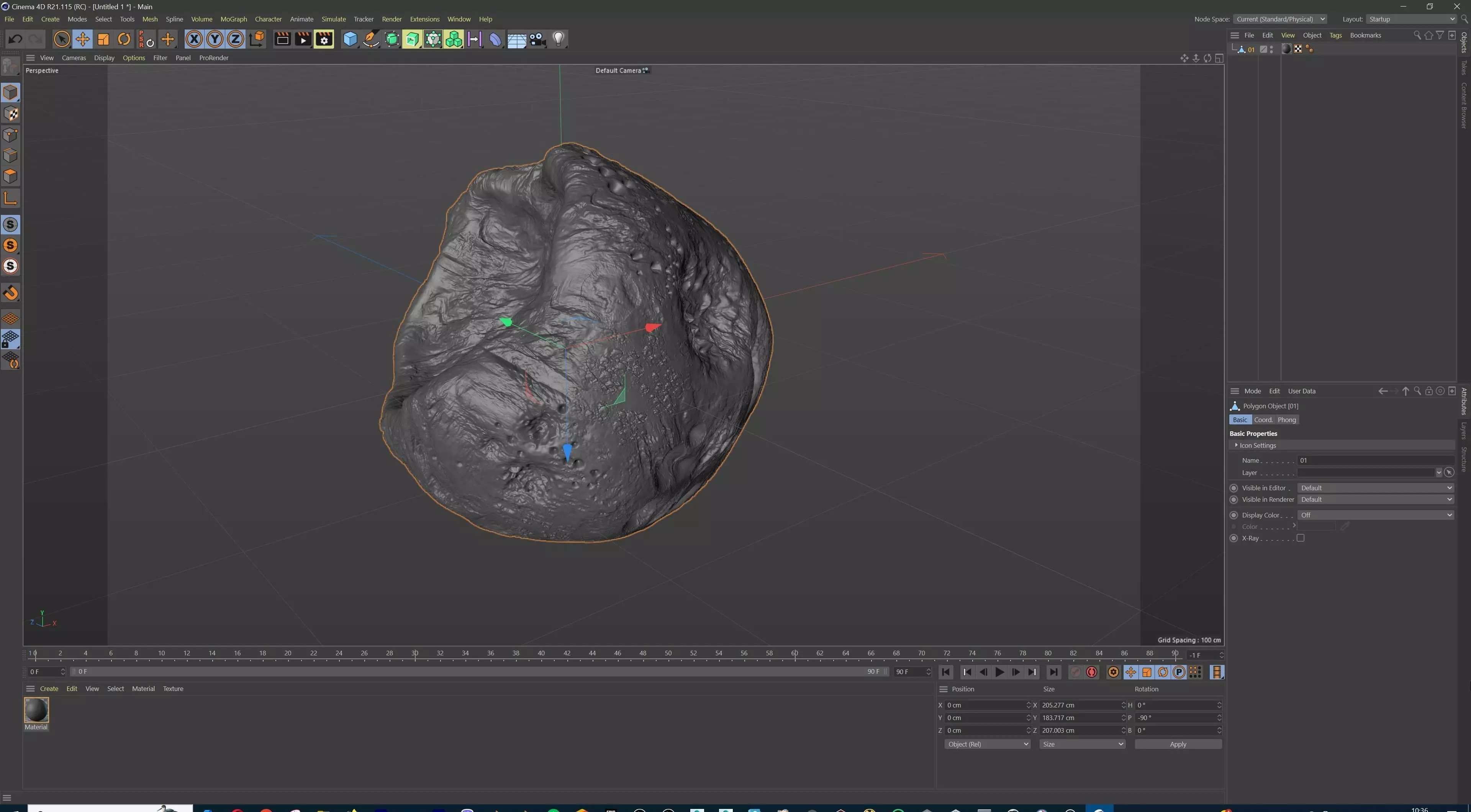 Detailed asteroid high-poly 3D model_27