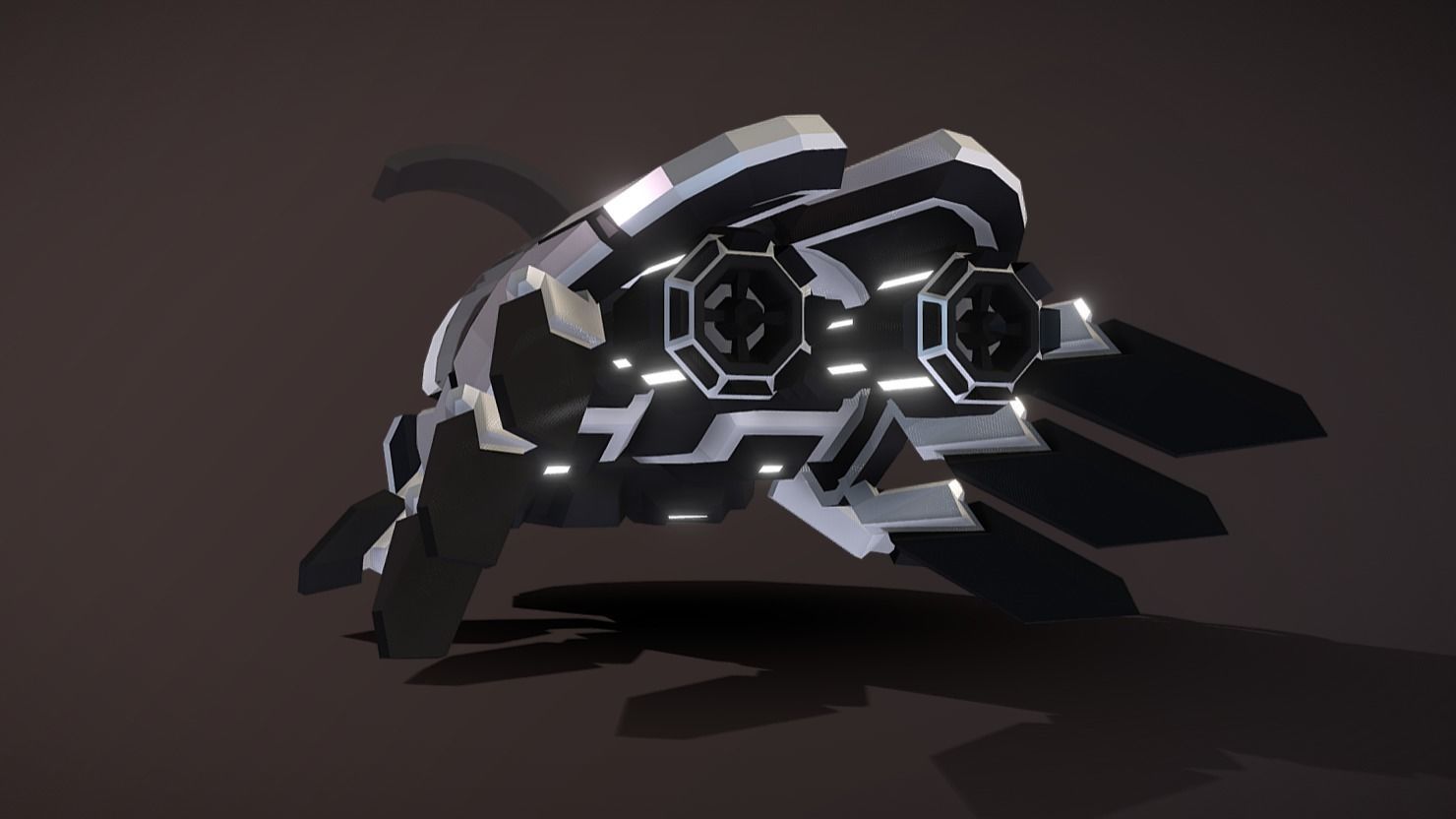 CAT-330 Civil Air Transport Low-poly 3D model_3