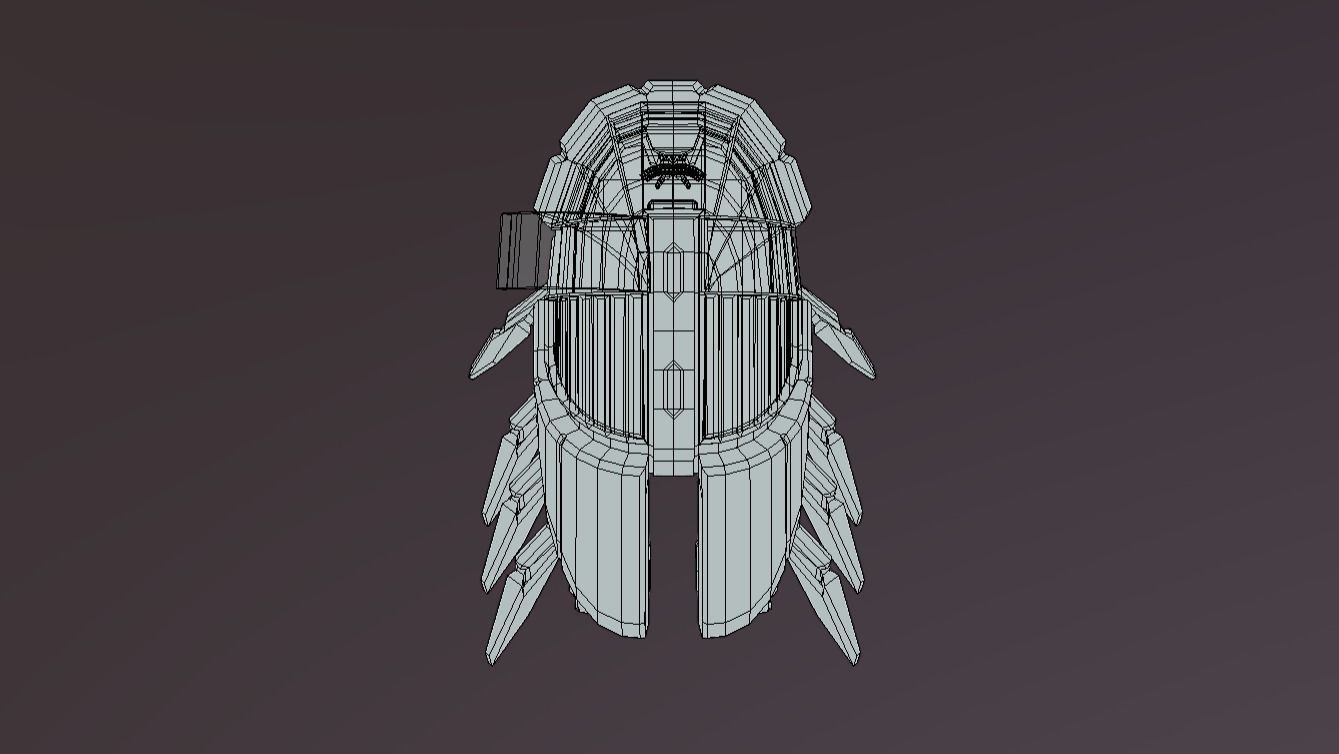 CAT-330 Civil Air Transport Low-poly 3D model_8
