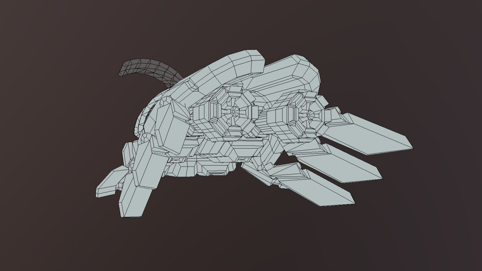 CAT-330 Civil Air Transport Low-poly 3D model_4