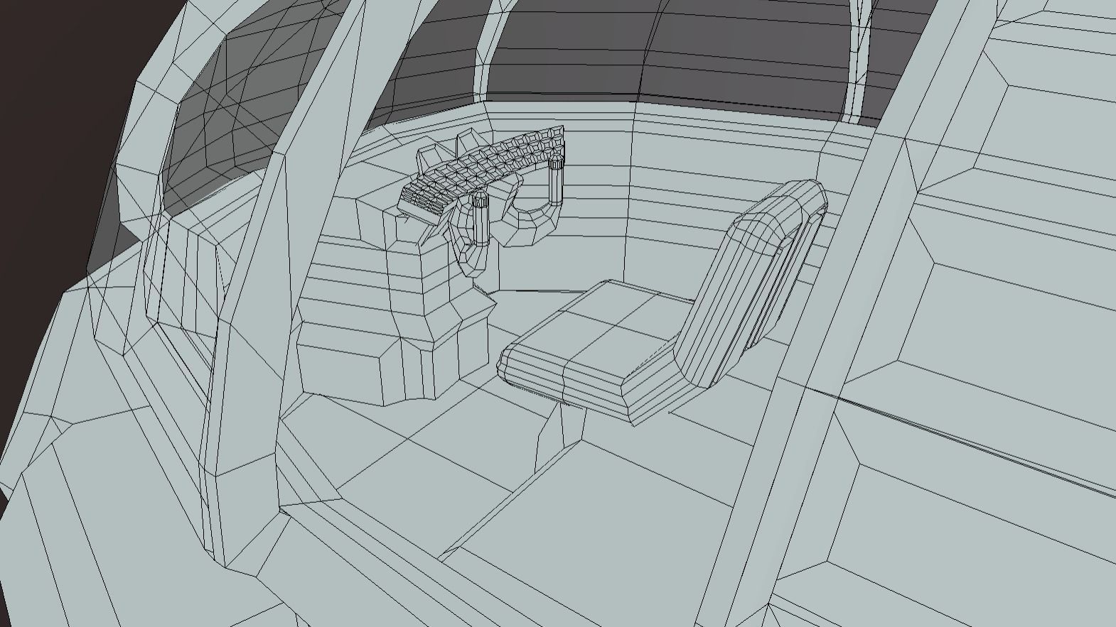 CAT-330 Civil Air Transport Low-poly 3D model_10