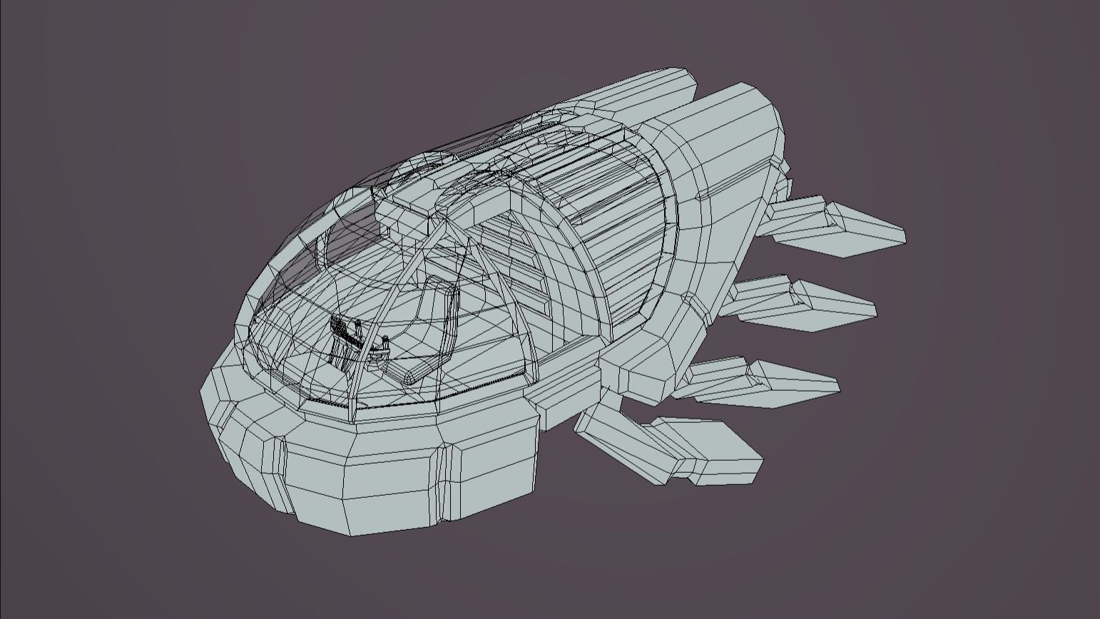 CAT-330 Civil Air Transport Low-poly 3D model_2