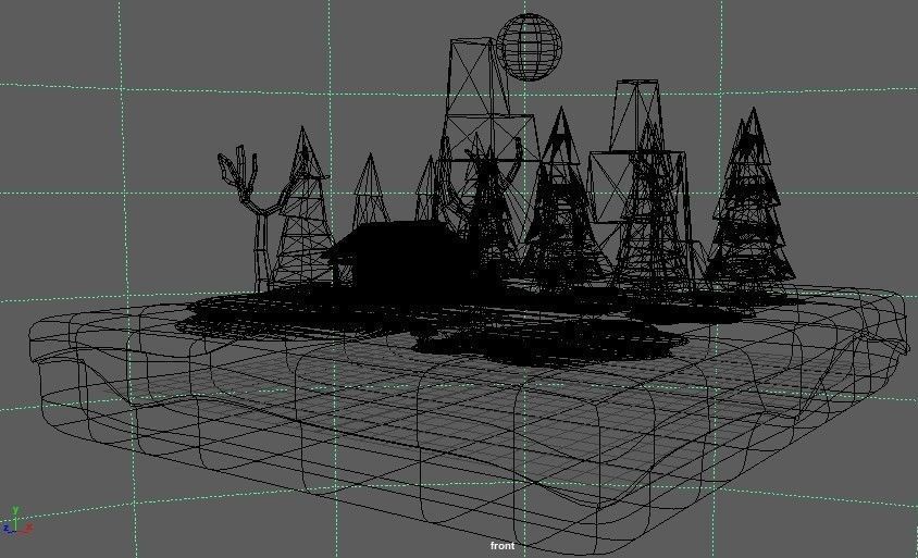 Snow Cabin isometric  3D model_5