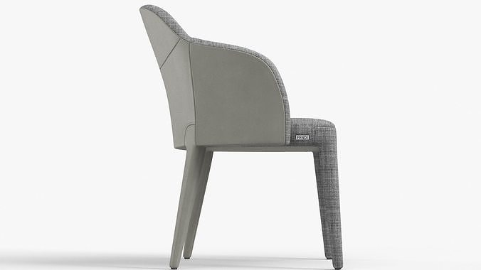 Fendi Chair Cream Suit - PBR Low-poly 3D model 6